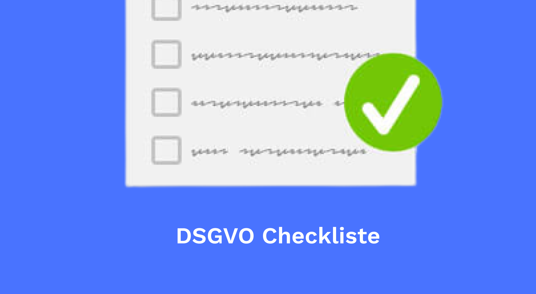Titelbild: DSGVO Checkliste