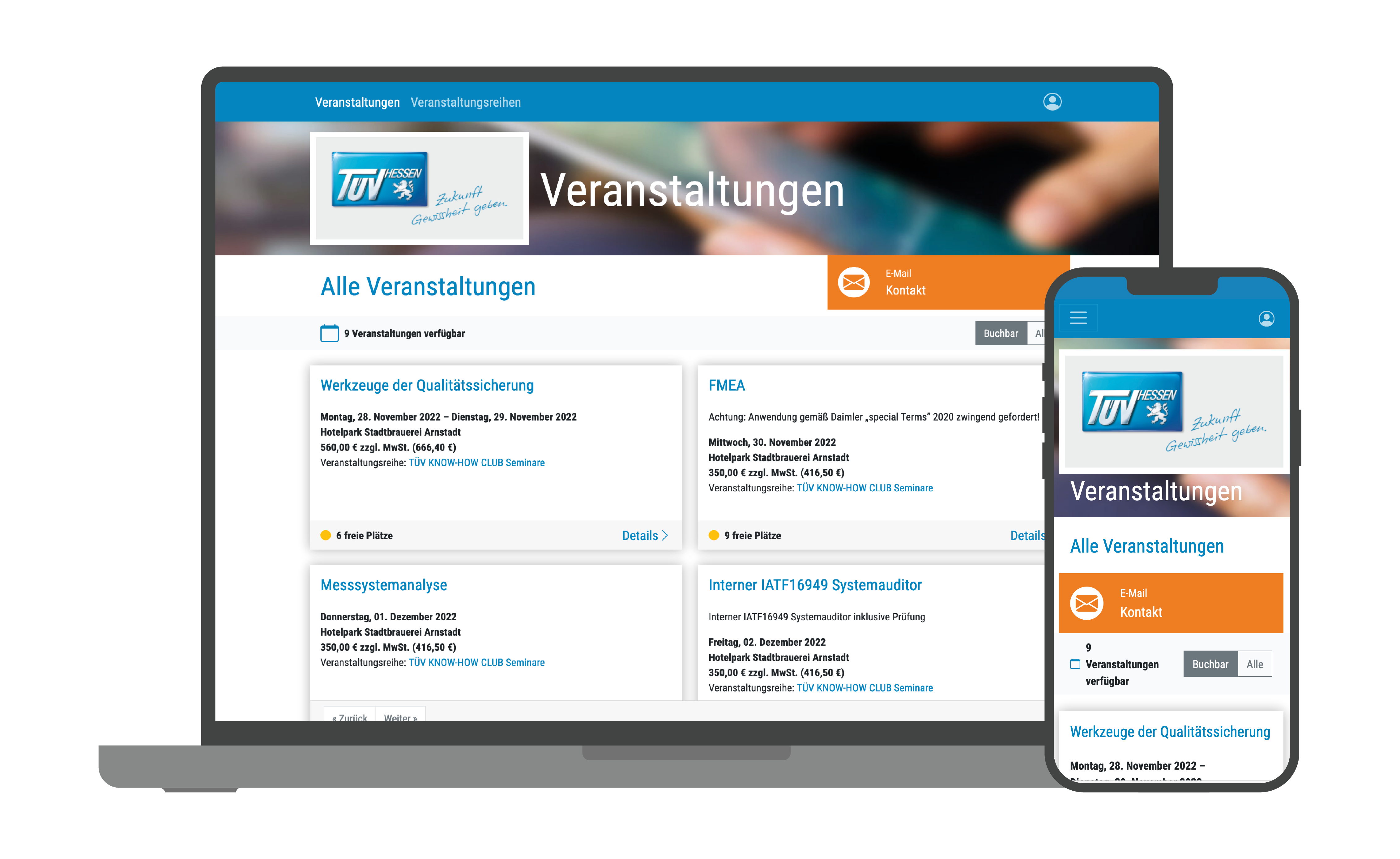 TÜV Hessen Events | Pagemachine Referenz